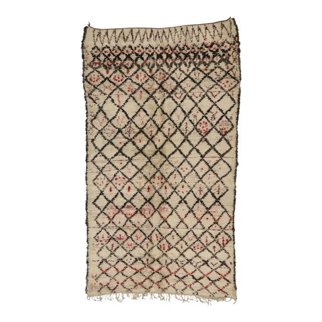 Vintage Beni Ourain Moroccan Rug - 06'06 X 11'02 For Sale