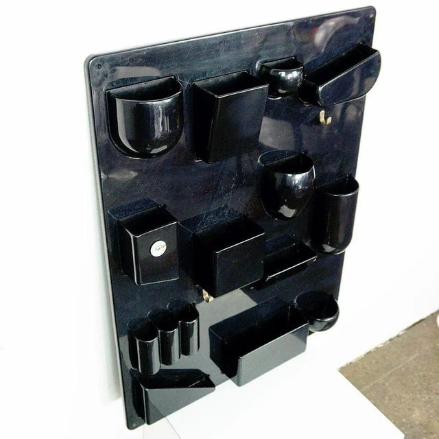 Plastic Black Utensilo II Wall Organizer by Dorothee Maurer Becker for Design M, Germany, 1970s For Sale - Image 7 of 14