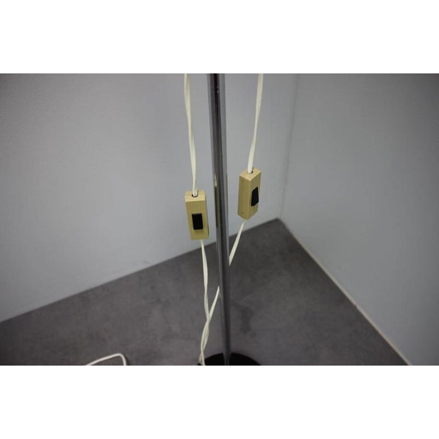 Vintage Adjustable Double Spotlight Floor Lamp in Chrome, Czechoslovakia, 1970s For Sale - Image 4 of 12