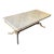 Vintage Marble Top Coffee Table W/ Brass Base Hollywood Regency Neoclassical For Sale