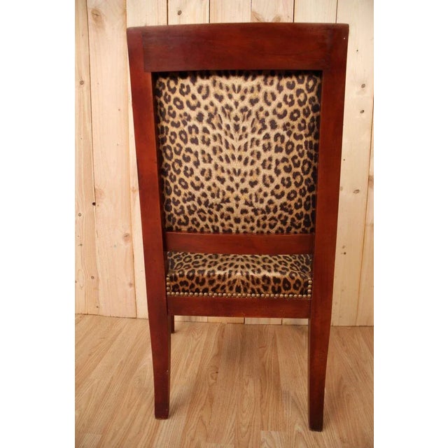 Armchair Empire period late early restoration of solid mahogany, restored it recently, minimal gaps and wear of the...