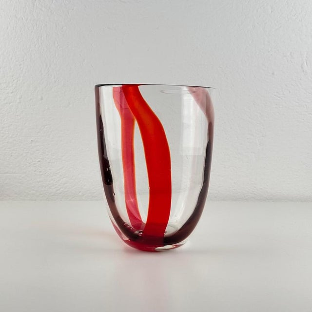 Murano Glass Vase by Fulvio Bianconi for A.V. Mazzega, 1950s For Sale - Image 3 of 11