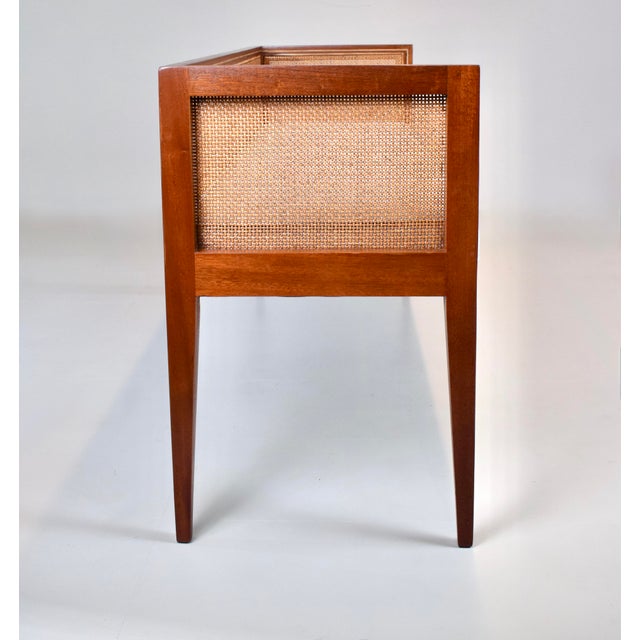 1950s Walnut Window Bench Attributed to Edward Wormley for Dunbar For Sale - Image 9 of 13