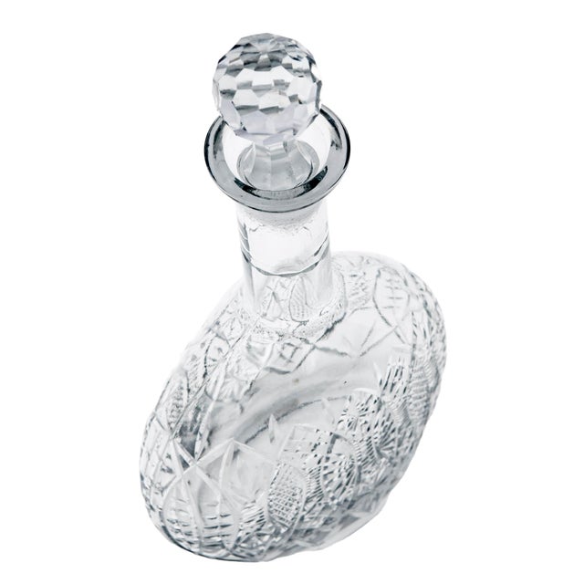 Mid 20th Century Cut Crystal Decanters- Set of 2 For Sale - Image 10 of 12