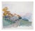 René Leverd, Switzerland, Sunset Over Bouveret, Watercolor For Sale