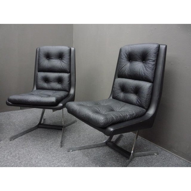 Space Age Flat Steel Lounge Chair, 1960s For Sale - Image 4 of 14