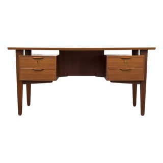 Danish Teak Desk with Drawers by Henning Jørgensen, 1960s For Sale