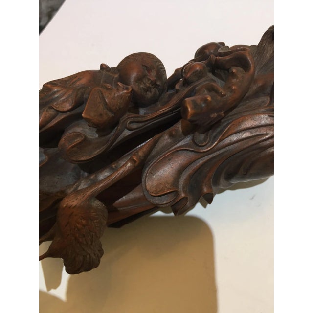 Chinese 19 Century Qing Dynasty Carving of Immortal For Sale - Image 9 of 13