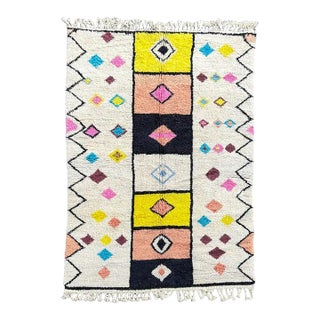Modern Tribal Moroccan Style Berber Area Rug For Sale