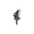 Red Luxury Ruby Emerald Sapphire Diamond Parrot Motif Silver Brooch Pendant For Sale - Image 8 of 14