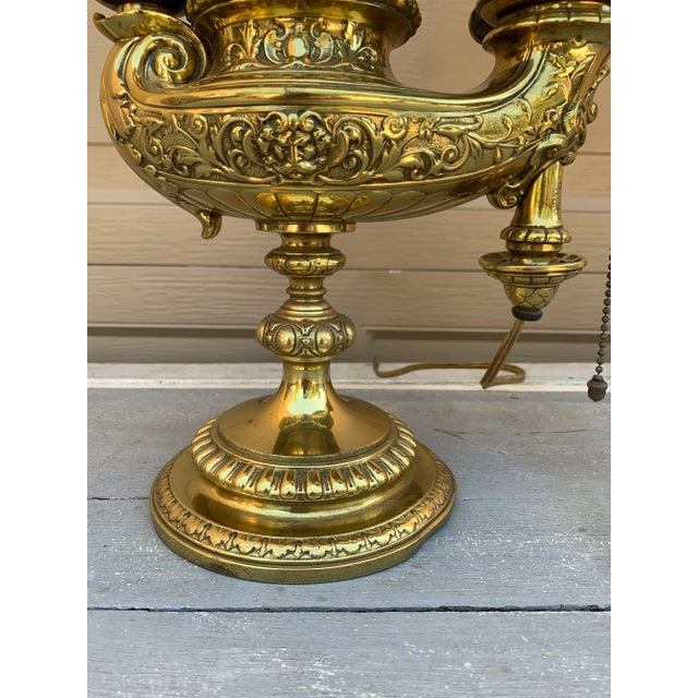 19th Century German Solid Brass Wild & Wessel Desk Lamp For Sale - Image 9 of 17