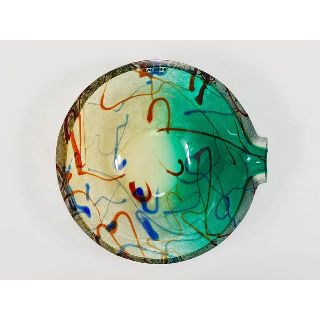 Vintage Italian Murano Art Glass Bowl by Alfredo Barbini, 1970s For Sale - Image 16 of 18