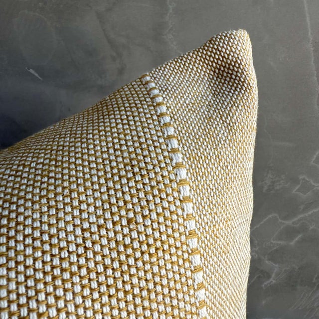 Not Yet Made - Made To Order Zak & Fox Linen Woven Lumbar Pillow With Down Feather Insert For Sale - Image 5 of 8