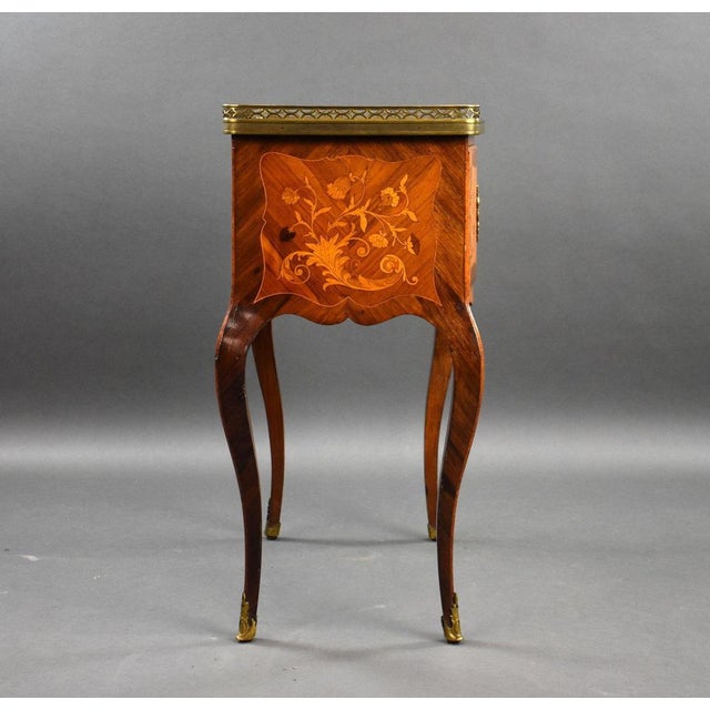 French Marquetry Side Cabinet, 1870s For Sale - Image 4 of 12