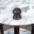1990s Vintage Powell Three Tier Carrera Marble and Wood Plant Stand For Sale - Image 5 of 6
