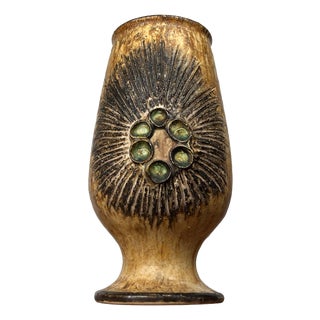 Mid-Century Modern Danish Studio Pottery Vase by Jette Hellerøe, 1960s For Sale