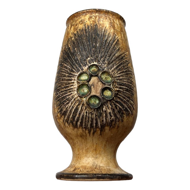 Mid-Century Modern Danish Studio Pottery Vase by Jette Hellerøe, 1960s For Sale