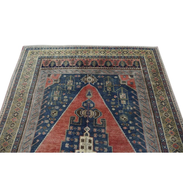 Textile 1960s Multicolor Handwoven Turkish Rug 5'6" X 10'10" For Sale - Image 7 of 10