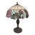 Vintage Art Nouveau Style Rose Stained Glass Desk or Table Lamp For Sale