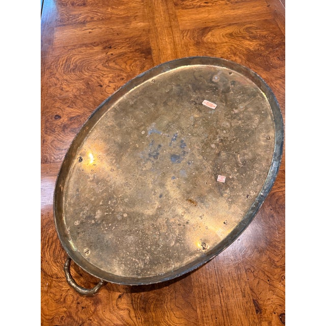 Vintage Brass Bamboo Tray For Sale In Greenville, SC - Image 6 of 13