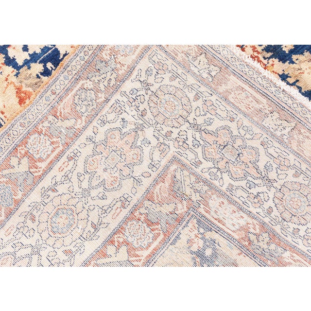 Authentic Persian Malayer Botanic Handmade Wool Rug For Sale In New York - Image 6 of 10