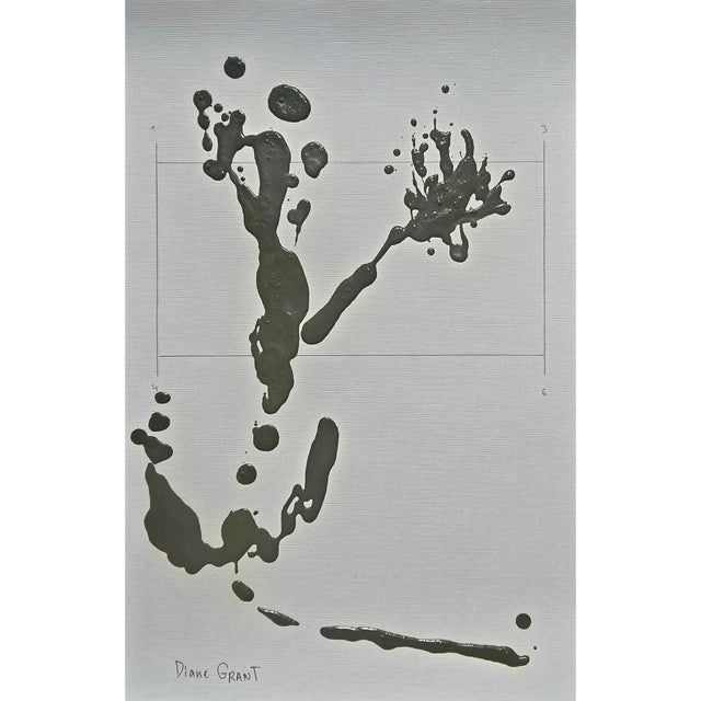 2020s Set of 4 – Organic Modern Botanical Paintings - Dark Green For Sale - Image 5 of 7