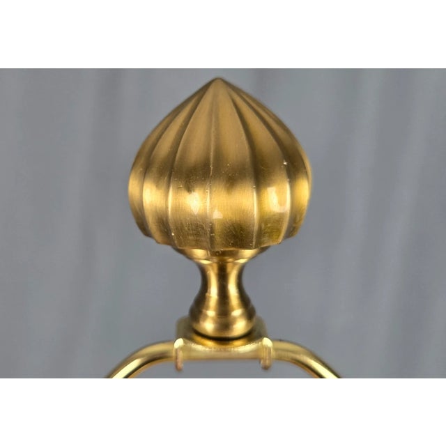 Wildwood Yellow Ribbed & Handled Pottery Urn Table Lamp For Sale - Image 10 of 14