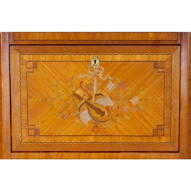 19th Century Louis Philippe Style Fall Front Secretary Chest For Sale - Image 4 of 9