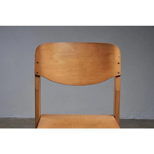 Vintage Brutalist Wooden Chair, 1970s For Sale - Image 9 of 11