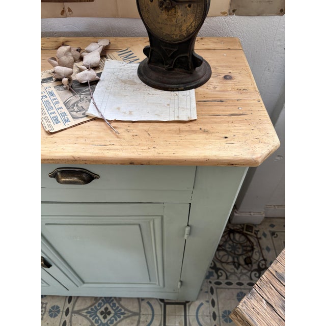 Parisian Buffet in Verdigris Green, 1930s For Sale - Image 4 of 9