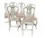 Set of ONLY 2 Antique 18 C Gustavian Dining Chairs W Carolina Irving Andaluz Linen Fabric