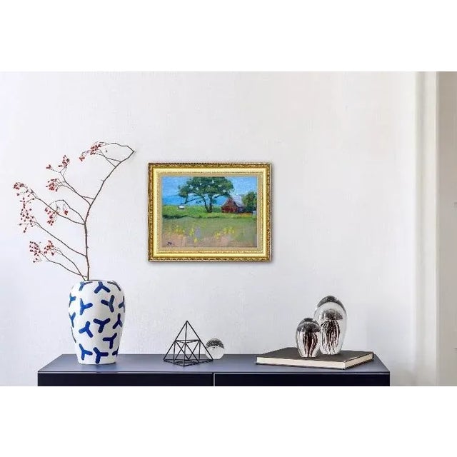 Brown Shake House, Coastal Impressionist Painting (Original Oil) For Sale In Reno/Lake Tahoe - Image 6 of 7