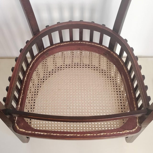 Wood Armchair in Beech and Cane by Marcel Kammerer for Gebrüder Thonet Vienna GMBH For Sale - Image 7 of 10