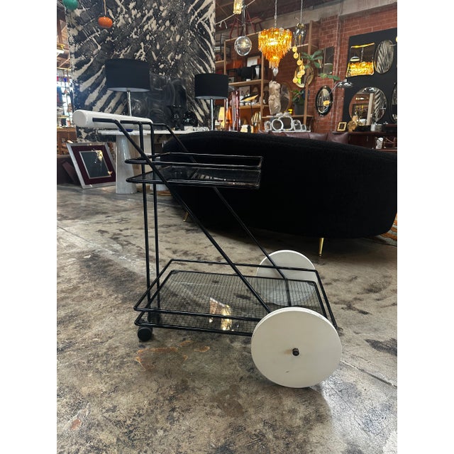 Mid-Century Modern 1980s Modern Italian Bar Cart For Sale - Image 3 of 8