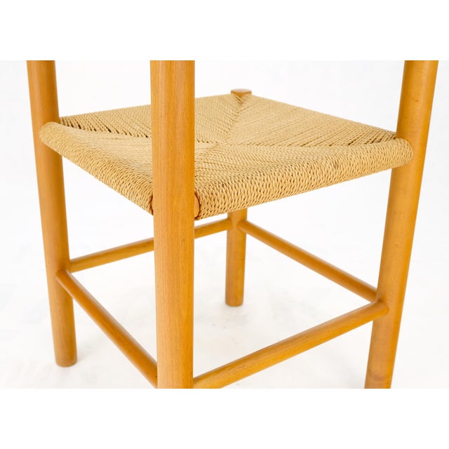 Danish Mid-Century Modern Fritz Hansen Rush Seat Bent Wood
