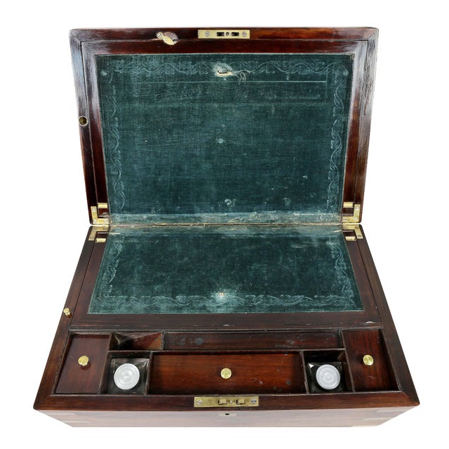 Early Victorian Rosewood Lapdesk on Stand For Sale - Image 4 of 10