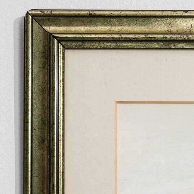 1930s France Green Wood Painting For Sale - Image 15 of 15