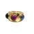 Dominique Aurentis Tourmaline Sapphire 22k Yellow Gold Trinity Ring, French, Size 6.5 For Sale In Los Angeles - Image 6 of 8