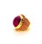 Bochic "Orient" Vintage Ruby & Orange Sapphire Cocktail Ring 18K Gold & Silver For Sale - Image 9 of 18