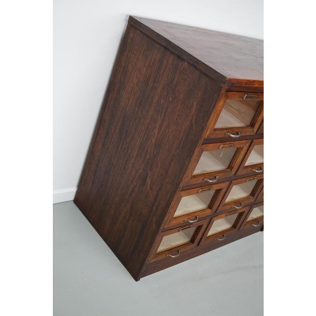 Vintage Dutch Oak Haberdashery Shop Cabinet, 1950s For Sale - Image 14 of 18