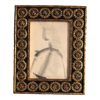 Original Vintage Abstract Charcoal Fashion Study Drawing Vintage Frame For Sale