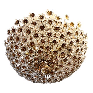 Gold-Plated 12-Light Chandelier from Palwa, 1990s For Sale