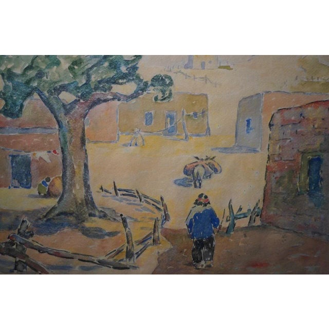 Ivan Messenger, Homecoming Oraibi, Original Watercolor c.1930s For Sale - Image 4 of 6