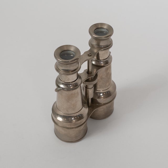 English Antique Nickel-Plated Opera Glasses For Sale - Image 3 of 10