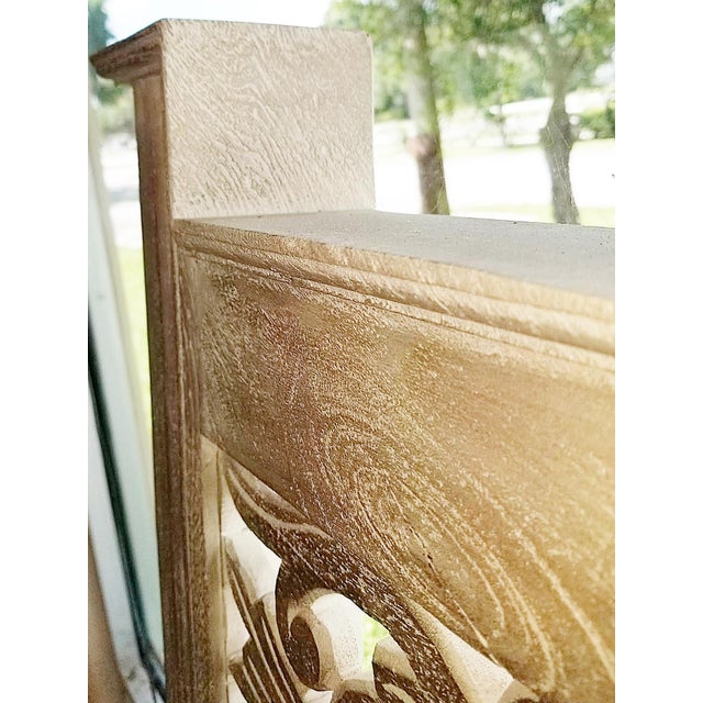 2000 - 2009 Carved Mangowood King Size Headboard For Sale - Image 5 of 7