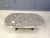 Vintage oval grey marble coffee table. Beautiful colours and pattern in the stone, all crafted by nature. Beautiful...
