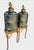Black 1980s Monumental Chinoiserie Hollywood Regency Handpainted Tea Caddy Shaped Faux Bamboo Dry Bar Storage Cabinets- A Pair For Sale - Image 8 of 16