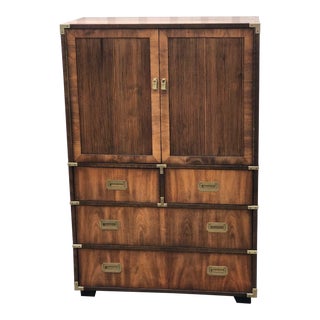 Vintage Campaign Style Wardrobe For Sale
