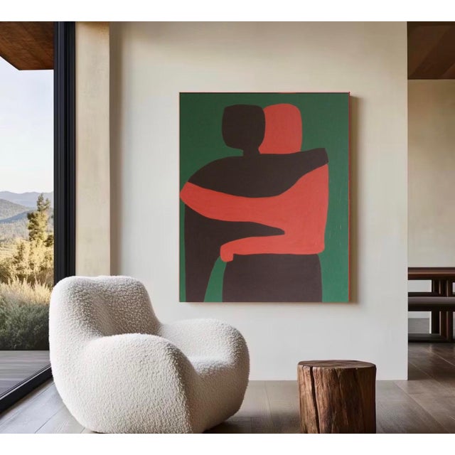 Textile Bodasca, Can I Hold You Version Verte, 2026, Canvas For Sale - Image 7 of 11