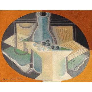 Juan Gris Raisins Carafe Et Livre Limited Edition Giclee For Sale